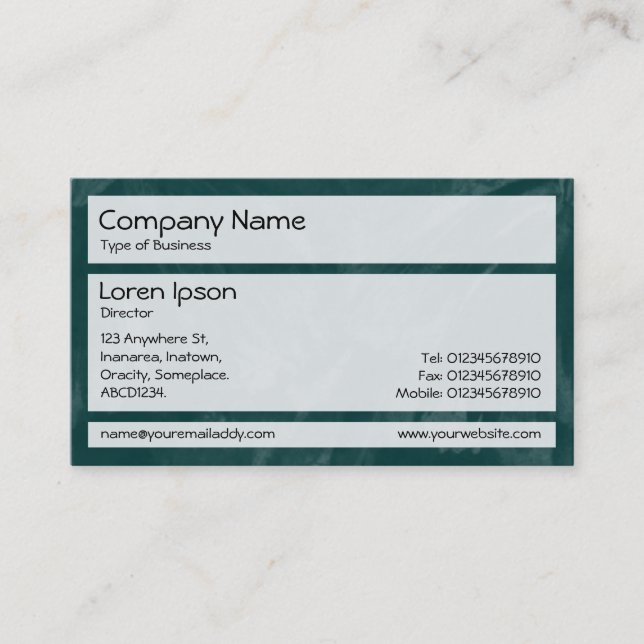 Panels 02 - Green Brushed Business Card (Front)