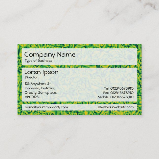 Panels 02 - Green Impressionism Business Card (Front)