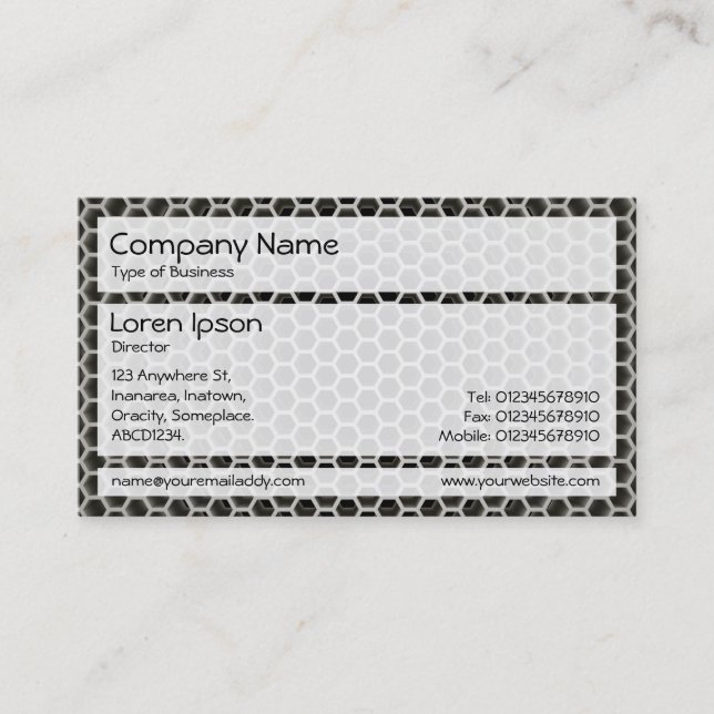 Panels 02 - Honeycomb Warm Business Card (Front)