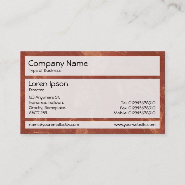 Panels 02 - Marble 01 Business Card (Front)