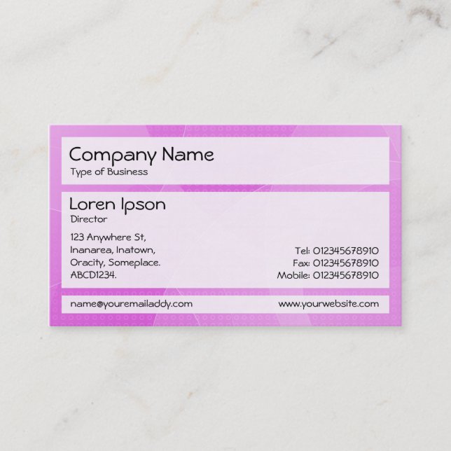 Panels 02 - Purple Curves Business Card (Front)
