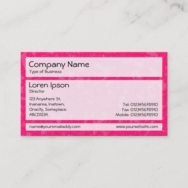 Panels 02 - Raspberry Sauce Ocean Business Card (Front)