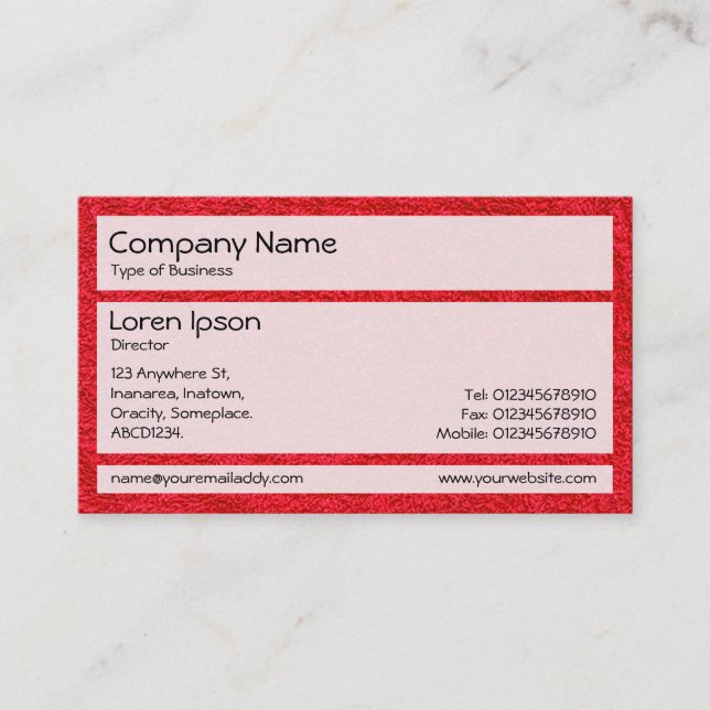 Panels 02 - Red Carpet Business Card (Front)