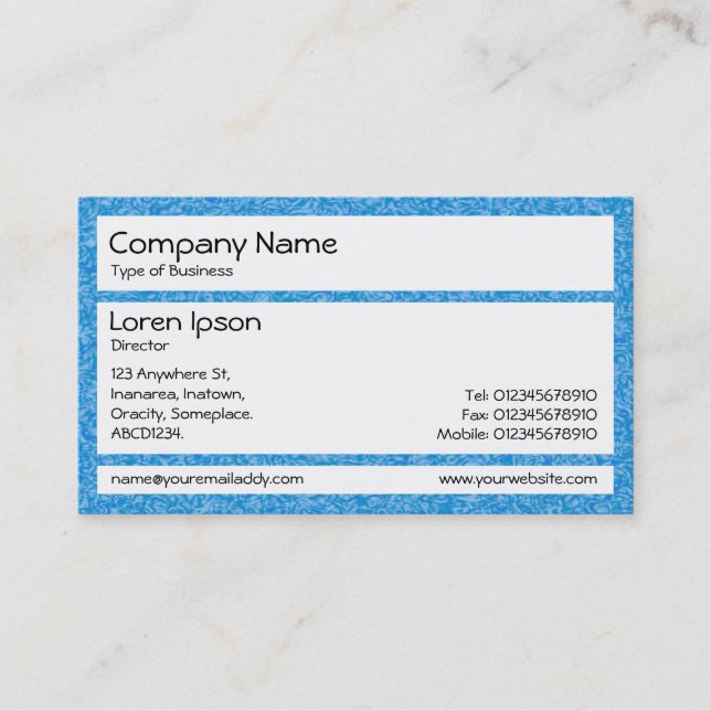 Panels - Blue Stipple Business Card (Front)