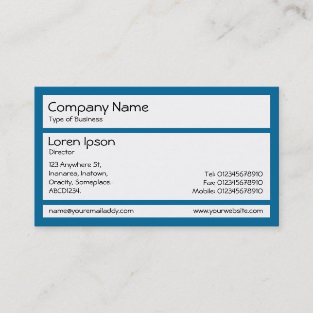 Panels - Desert Blue Business Card (Front)