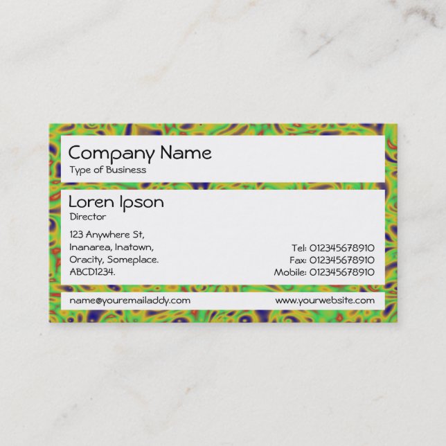Panels - Green Marbling Business Card (Front)