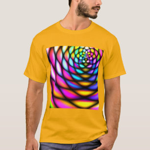 Panels of bright neon glass abstract tunnel concep T-Shirt