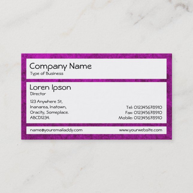 Panels - Purple Earth Business Card (Front)