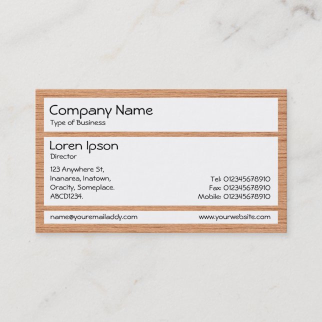 Panels - Wood 06 Business Card (Front)