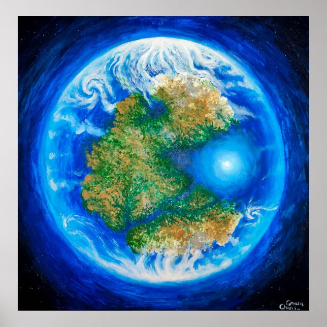 Pangaea and the Tethys ocean Poster (Front)