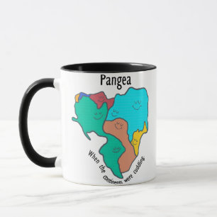 Pangea Continents Cuddling Multicolor Mug