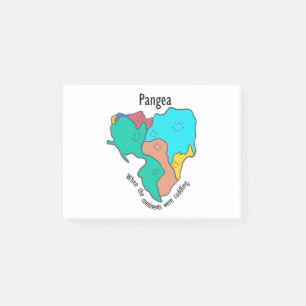 Pangea Continents Cuddling Multicolor Post-it Notes