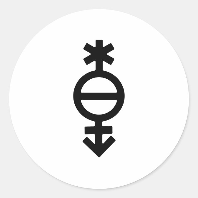 Pangender Gender Symbol Classic Round Sticker (Front)