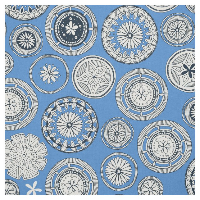 pango blue fabric (Swatch)