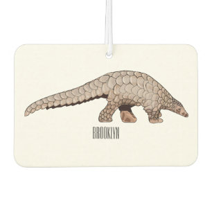 Pangolin cartoon illustration air freshener