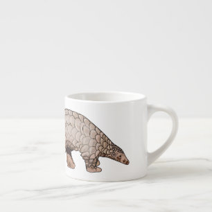Pangolin cartoon illustration espresso cup