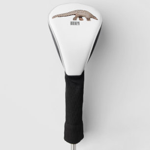 Pangolin cartoon illustration golf head cover