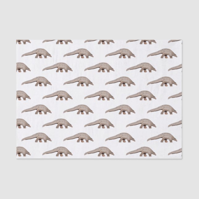 Pangolin cartoon illustration tissue paper (Front)