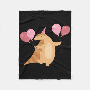 Pangolin Celebrating Sticker Fleece Blanket