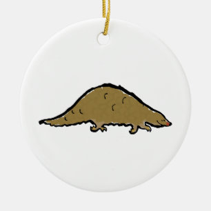 pangolin ceramic ornament