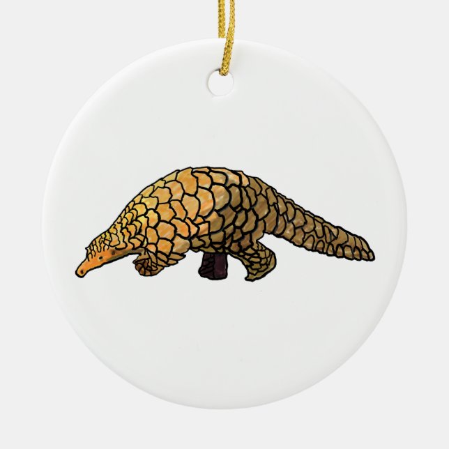 Pangolin Ceramic Ornament (Front)