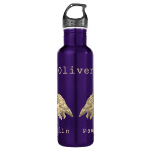 Pangolin Endangered Animal Rights Art Name Oliver  710 Ml Water Bottle