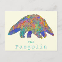 Pangolin Endangered Species Colorful Animal Art