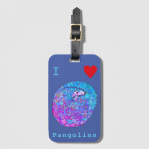 Pangolin Endangered Trafficked Animal Luggage Tag