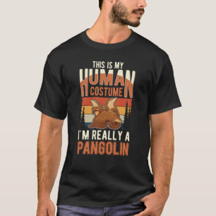 Pangolin Human Costume Halloween Pangolin T-Shirt