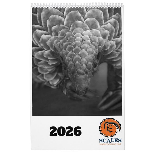 Pangolin Secourt Fonds Calendrier 2026 (Protection)