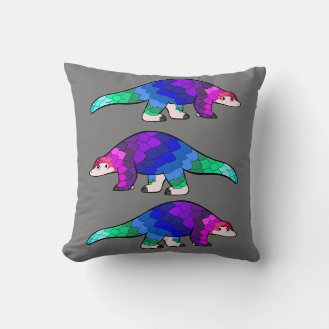 Pangolin Throw Pillow (Front)