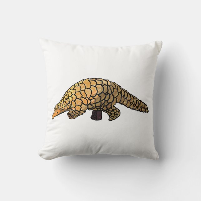 Pangolin Throw Pillow (Front)