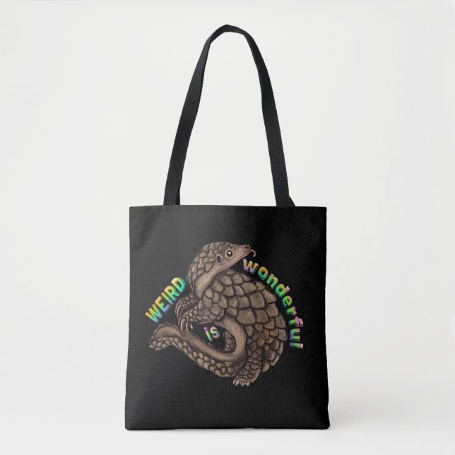 Pangolin Weird is Wonderful Tote Bag (Front)