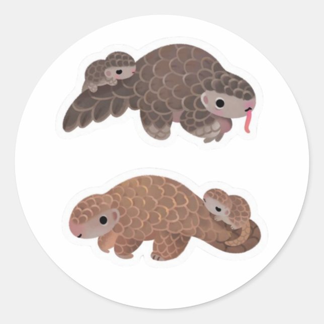 Pangolins - dark Sticker (Front)