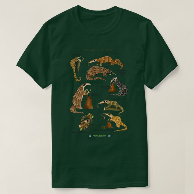 Pangolins of the World T-Shirt (Design Front)