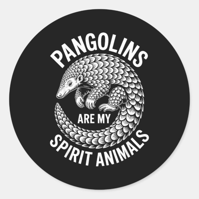 Pangolins Srit Animals Funny Pangolin  Classic Round Sticker (Front)