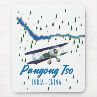 Pangong Tso India China map poster. Mouse Pad