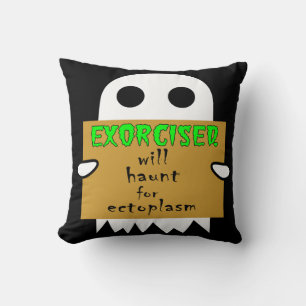 Panhandler Ghost Throw Pillow