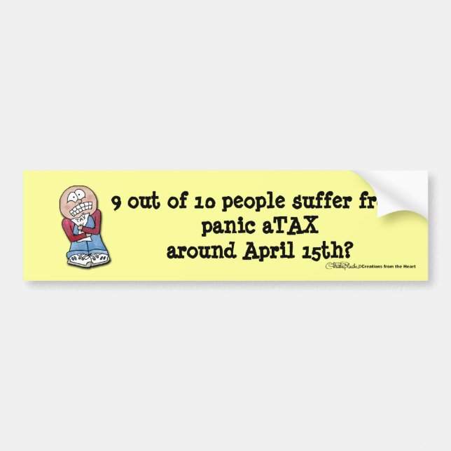 Panic aTAX! Bumper Sticker (Front)