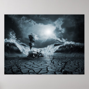 Panic Attack or Anxiety PTSD, surreal poster print