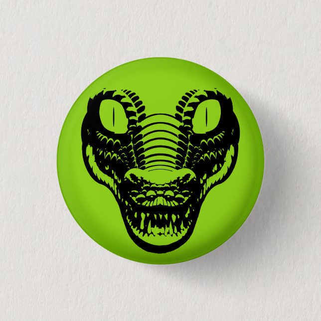 Panic Button Alligator Avatar pin badge (Front)