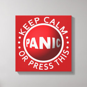 Panic Button canvas print