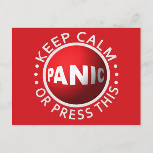 Panic Button carte postale personnalisée