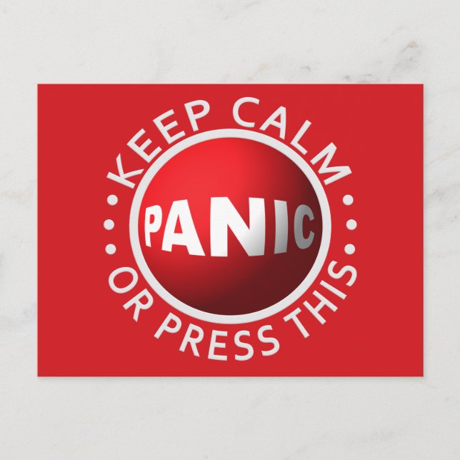 Panic Button carte postale personnalisée (Devant)
