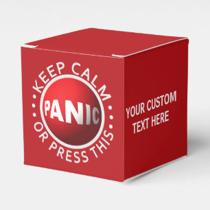 Panic Button custom favour boxes