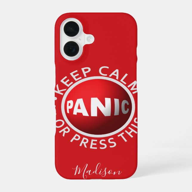 Panic Button custom name phone cases (Back)