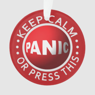 Panic Button custom ornament