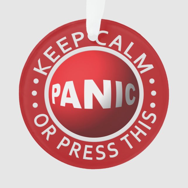 Panic Button custom ornament (Front)