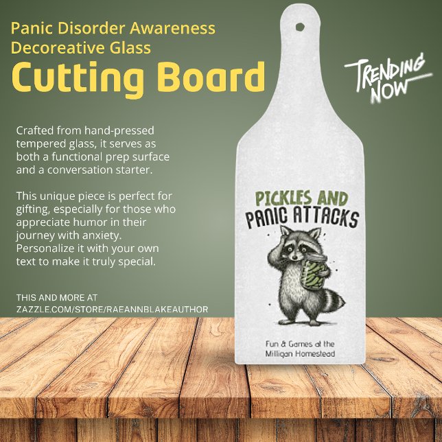 Panic Disorder Awareness Decorative Glass Cutting Board (Creator Uploaded)
