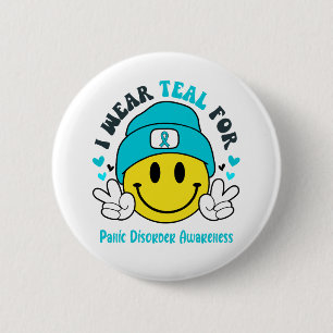 Panic Disorder Awareness Ribbon Support Gifts 2 Inch Round Button